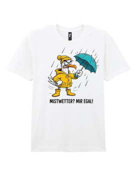 Unisex T-Shirt Aufdruck "Mistwetter! türkis